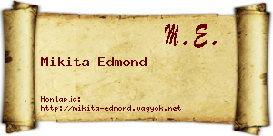Mikita Edmond névjegykártya